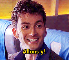 David Tennant saying Allons-y!